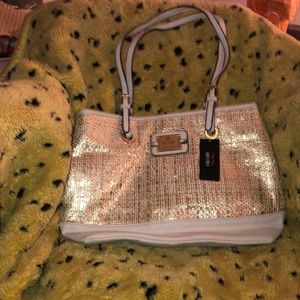 Gold and Cream NICOLE MILLER hand bag BRAND NEW